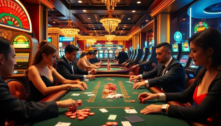 Experience the thrill of a casino with intense poker action and a maximum bet of 5MB on the table.