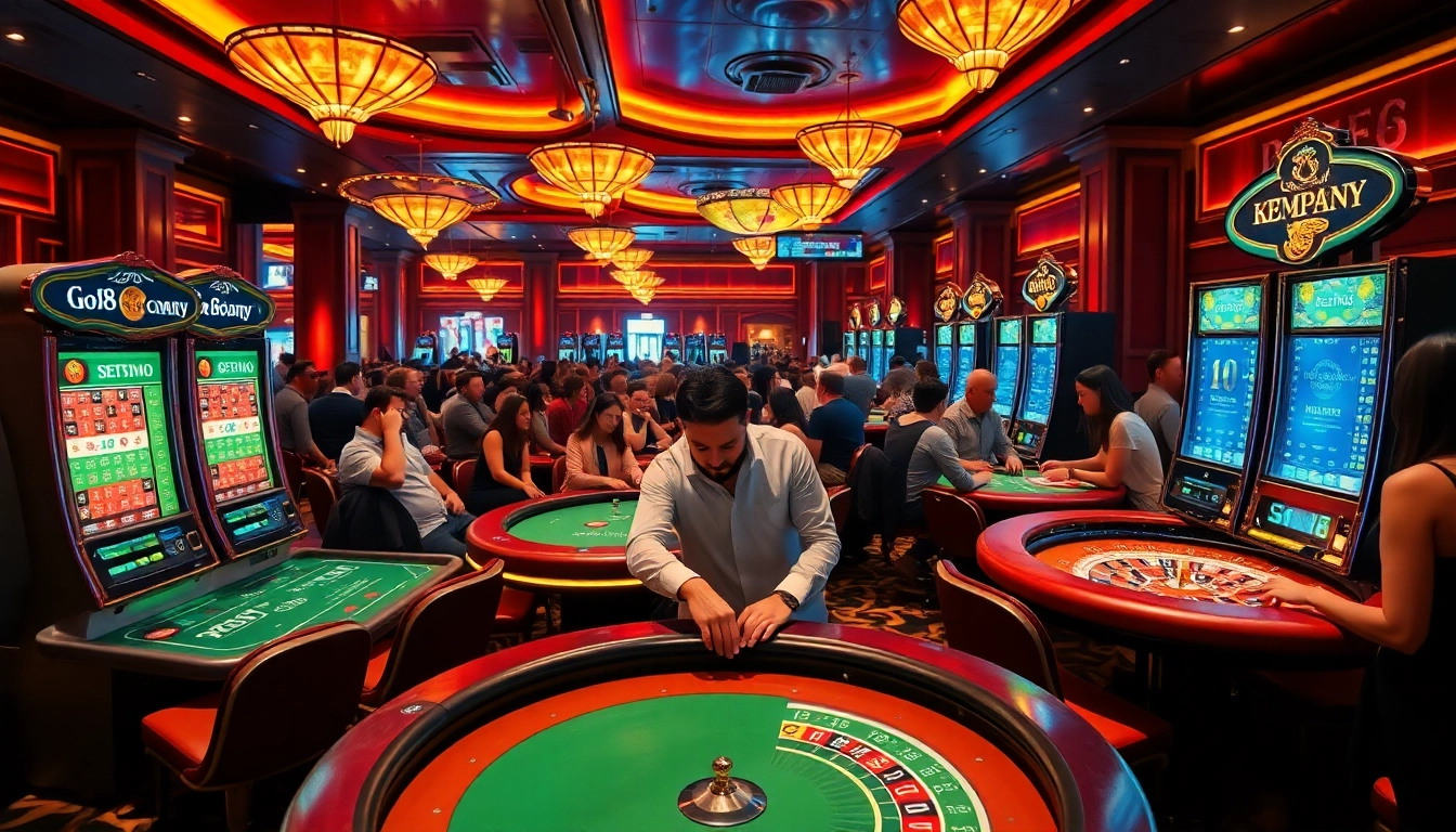Experience the thrill of betting at the dynamic go8.company casino floor with vibrant games and excited players.
