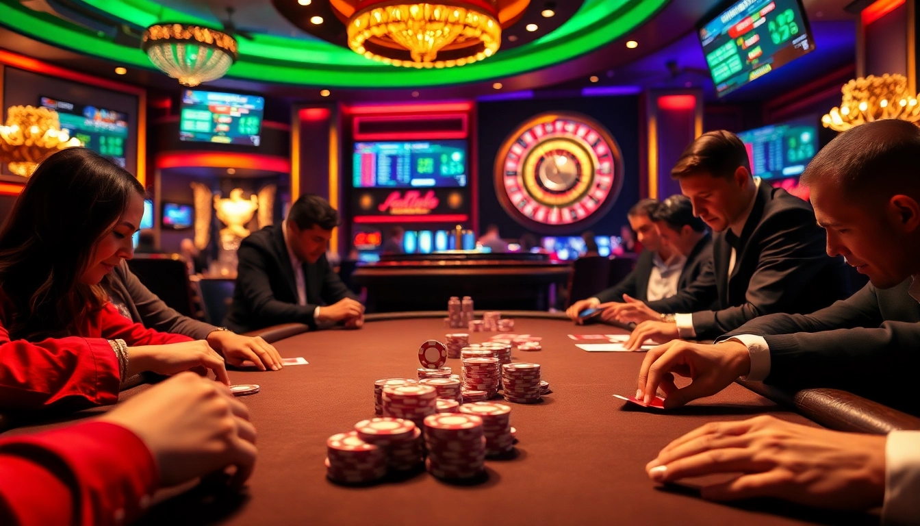 Experience the thrill of winning at https://lc88.blog/ with a high-stakes poker game enveloped in casino ambiance and excitement.